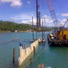 PSC Sheet Pile Driving 